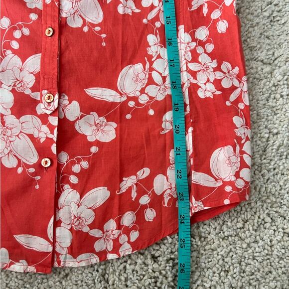 Robert Graham Coral Floral Button Down Collared Shirt XS - Picture 10 of 10